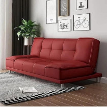 Raj Furniture Elegant Folding Sofa Cum Bed For Living Rooms And Apartments, Red