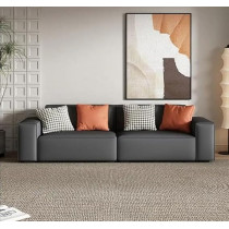 Raj Furniture Italian Minimalist Type Square Sofa set Furniture for Living Room Sofa, Black