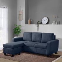 Raj Furniture Modern Fabric Sofa (Interchangeable Sectional Sofa, Ocean Blue)