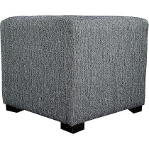 MJL Furniture Designs Upholstered Cubed/Square Olivia Series Ottoman, 17 x 19 x 19 Inch, Charcoal