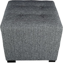 MJL Furniture Designs Upholstered Cubed/Square Olivia Series Ottoman, 17 x 19 x 19 Inch, Charcoal