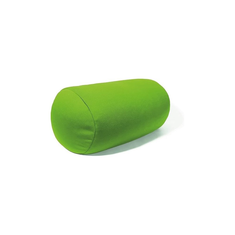 Raj Furniture Cushie Pillows Microbead Bolster Squishy/Flexible/Extremely Comfortable Roll Pillow, Lime, 7 inch x 12 inch