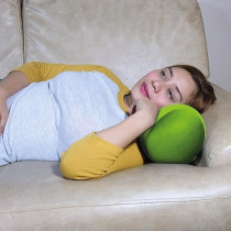 Raj Furniture Cushie Pillows Microbead Bolster Squishy/Flexible/Extremely Comfortable Roll Pillow, Lime, 7 inch x 12 inch