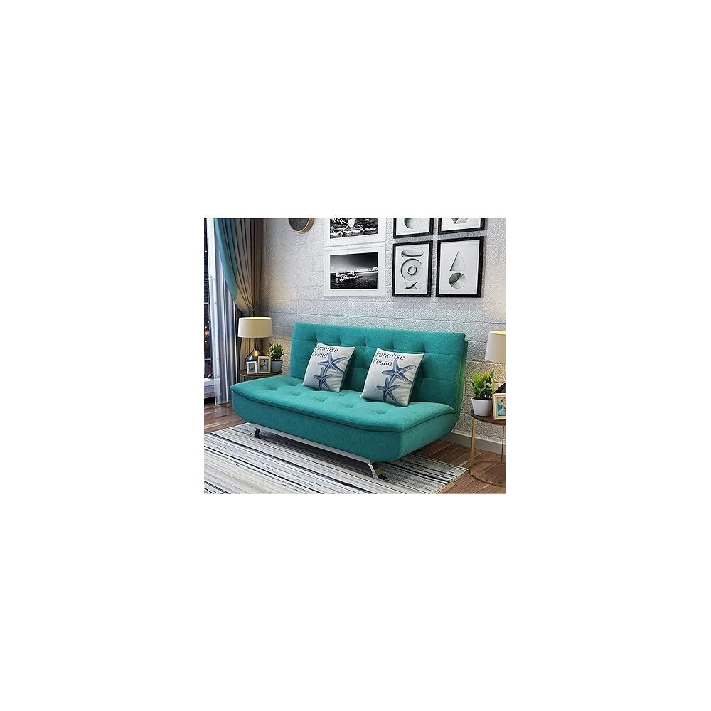 Raj Furniture Fabric Multifunction Folding Foam Sofa Bed Set Living Room, Blue
