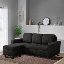 Raj Furniture Modern Fabric Sofa Interchangeable Sectional Sofa, Woody Brown