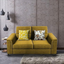 Raj Furniture 2 Seater Sofa Set for Living Room, Yellow