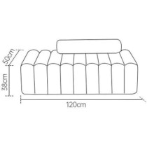 Ripple Furniture Modern Bench Round Back Ottoman, Grey