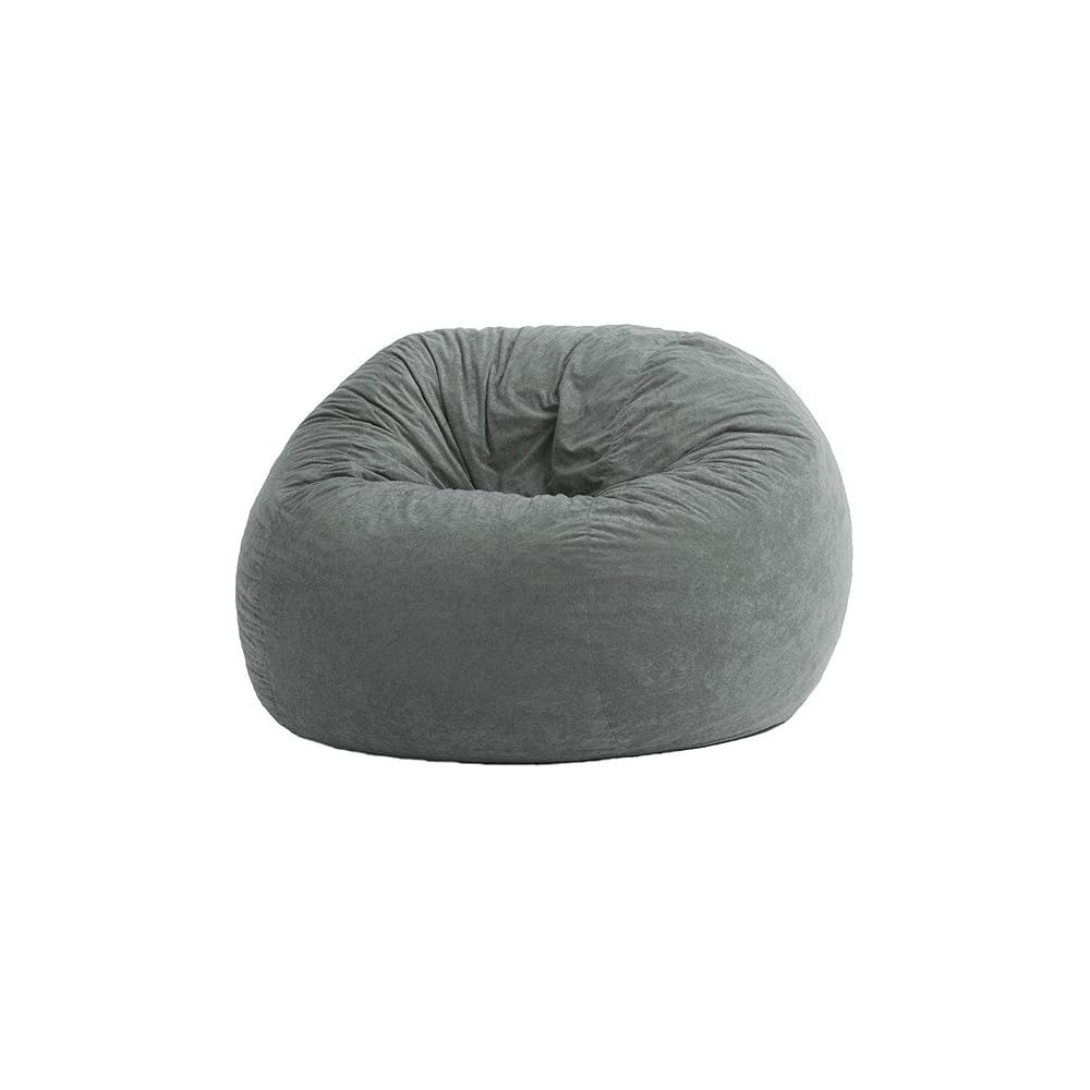 Raj Furniture Comfy Velvet Bean Bag 9, Silver