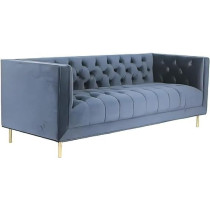 Ripple Furniture Italian Modern Living Room Furniture Fabric Couch Wedding Sofa 3 Seater Sectional White Velvet Sofa, Grey