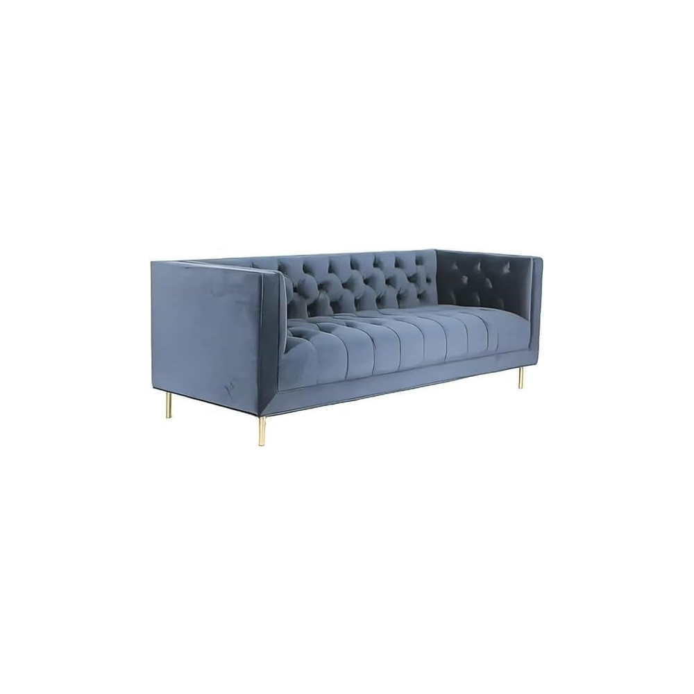 Ripple Furniture Italian Modern Living Room Furniture Fabric Couch Wedding Sofa 3 Seater Sectional White Velvet Sofa, Grey