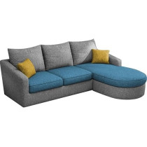 Raj Furniture EleganceEdge 4-Seater Sofa Set for Living Room, Turquise Grey