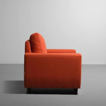 Raj Furniture Modern Fabric Sofa 1 Seater, Ember Orange