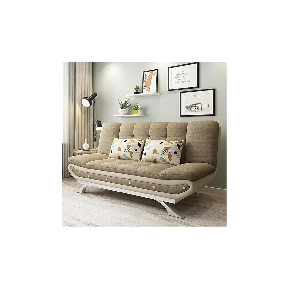 Ripple Furniture Stylish Sofa Bed for Versatile Living Cozy Sofa Turns Bed Comfort for Sitting or Sleeping, Taupe