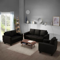 Raj Furniture Modern Fabric Sofa 3+2+1 Seater, Woody Brown