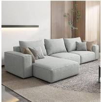 Ripple Furniture Modern Modular L-Shape Sofa, Lime Green