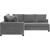 Raj Furniture RHS 7 Seater Sofa For Living Room in Premium, Grey Fabric