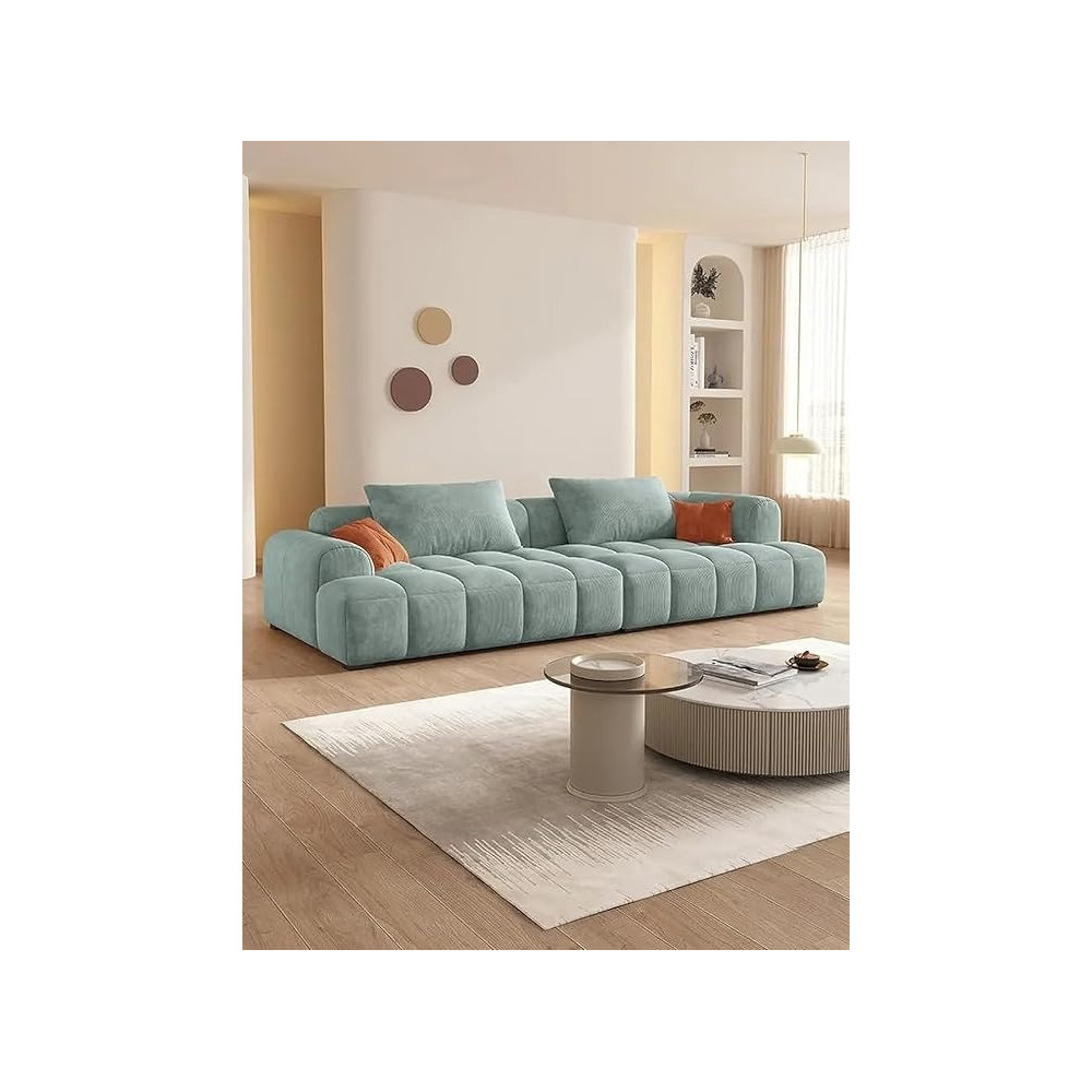 Raj Furniture Modern Living Room Sofa Woobly Design, Sky Blue