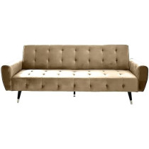Raj Furniture 2 in 1 Upholstered Flip Sofa Bed, Light Biege