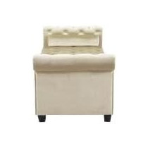 Raj Furniture Britine Upholstered Settee Chaise Lounge 210 x 80 x 70 Cm, Cream