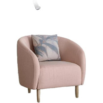 Raj Furniture Scoop Round Armchair 79 x 74 x 75 Cm, Peach FOS-FUAE-1163-1M