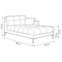 Raj Furniture Mamaia Chaise Longue 185 x 102 x 75 Cm, Grey