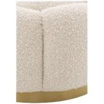 Raj Furniture Inger Boucle Pouf 66 x 66 x 40 Cm Cream FOS-FUAE-1213-1M