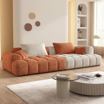 Raj Furniture Bianca Modular Sofa In Corduroy Fabric 320 x 63 x 96 Cm, Multicolor FOS-FUAE-1233-1M