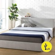 Raj Furniture Cassye Upholstered Bed 45 x 50 x 100 Cm Multicolor FOS-FUAE-1239-1M