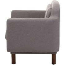 Raj Furniture Baxton Studio Virginia Midcentury Loveseat 131 x 77 x 77 Cm, Grey FOS-FUAE-1272-1M