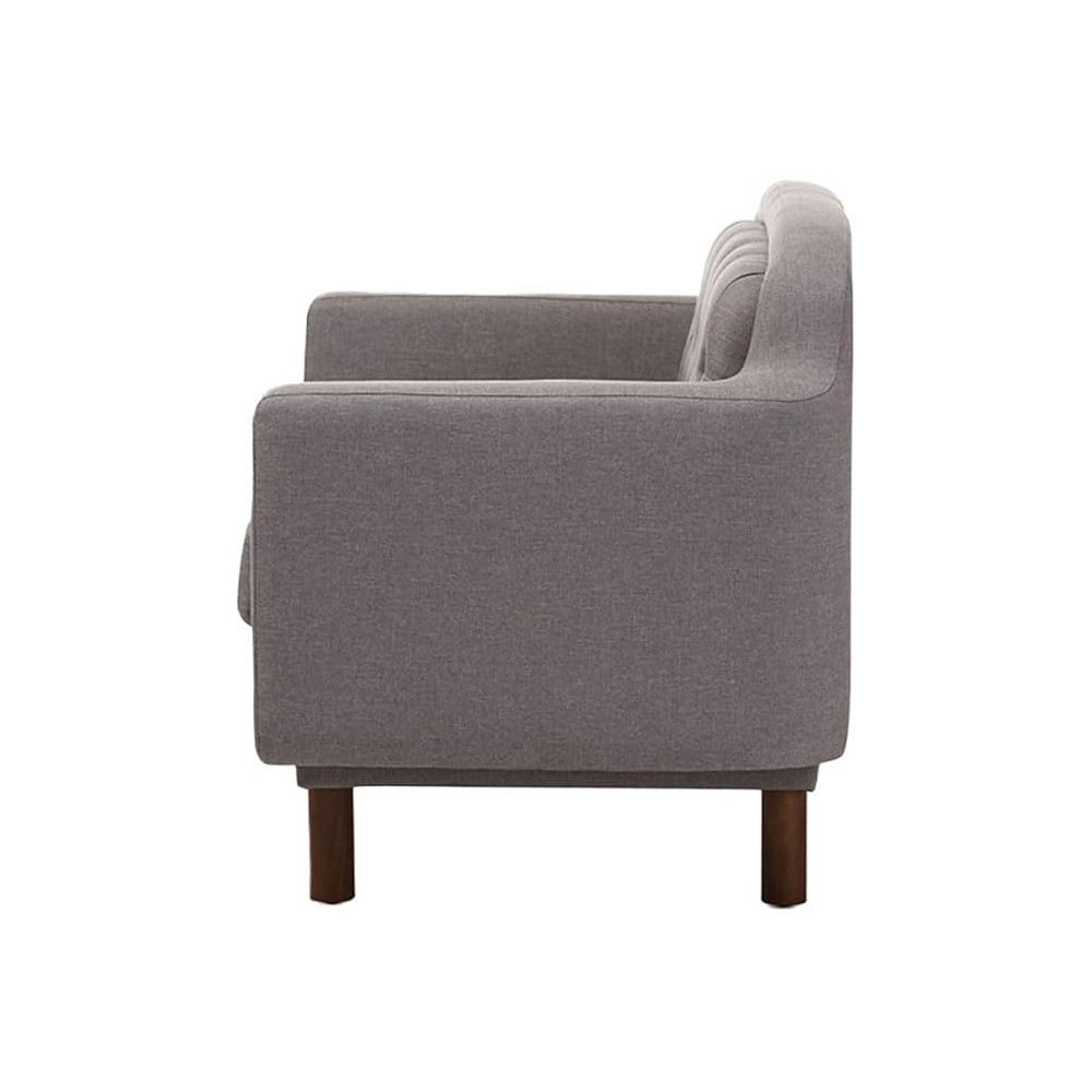 Raj Furniture Baxton Studio Virginia Midcentury Loveseat 131 x 77 x 77 Cm, Grey FOS-FUAE-1272-1M