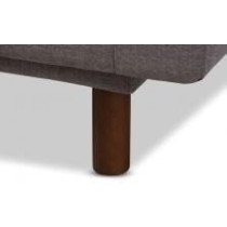Raj Furniture Baxton Studio Virginia Midcentury Loveseat 131 x 77 x 77 Cm, Grey FOS-FUAE-1272-1M