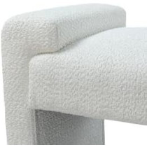 Ripple Furniture Modern Design Chaise Bench Footstool, Cream