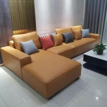 Raj Furniture Lee Upholstered Sectional Sofa 275 x 85 x 180 Cm, Brown FOS-FUAE-1311-1M