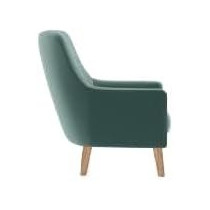 Raj Furniture Hagen Velvet Lounge Chair 78 x 76 x 81 Cm, Green FOS-FUAE-1324-1M