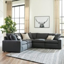 Raj Furniture Bestford Modular Sofa 316 x 316 x 84 Cm, Navy Blue FOS-FUAE-1360-1M