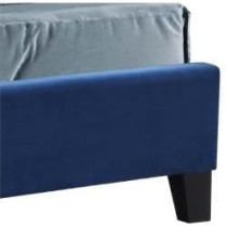 Raj Furniture Purkey Upholstered Bed Frame 0 x 150 Cm, Blue