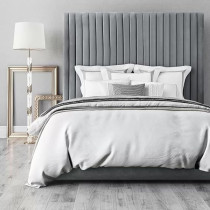 Raj Furniture Abid Upholstered Bed Frame 45 x 50 x 100 Cm, Grey FOS-FUAE-1399-1M