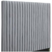 Raj Furniture Abid Upholstered Bed Frame 45 x 50 x 100 Cm, Grey FOS-FUAE-1399-1M