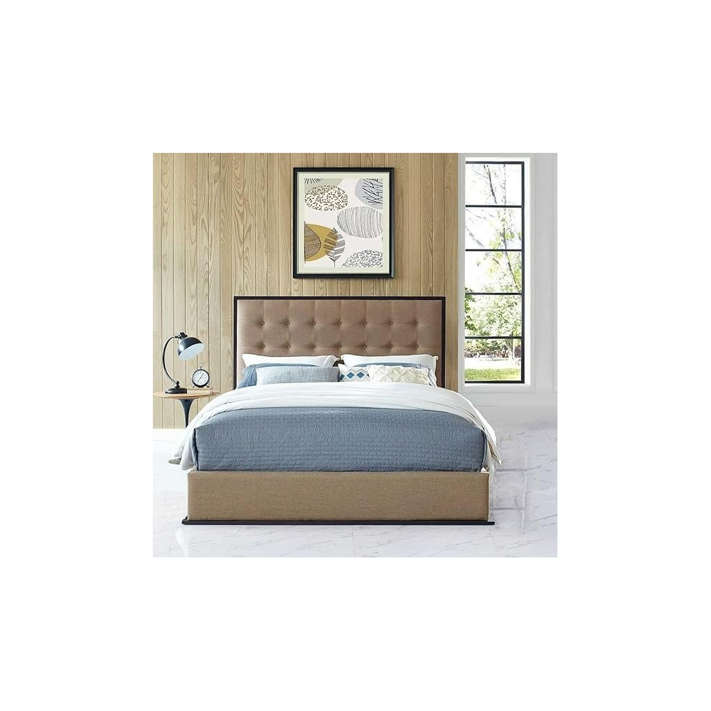 Raj Furniture Madeline Upholstered Fabric Bed Frame 0 x 125 Cm, Multicolor FOS-FUAE-1402-1M