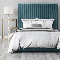 Raj Furniture Abid Upholstered Bed Frame 45 x 50 x 100 Cm, Teal