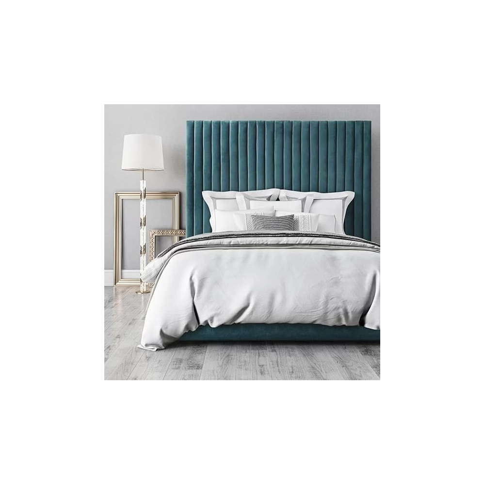 Raj Furniture Abid Upholstered Bed Frame 45 x 50 x 100 Cm, Teal