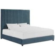 Raj Furniture Abid Upholstered Bed Frame 45 x 50 x 100 Cm, Teal