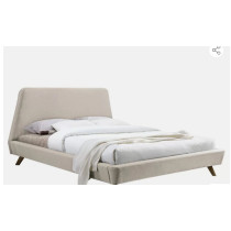 Raj Furniture Arroyo Upholstered Platform Queen And King Size Bed 0 x 70 Cm, Dark Grey FOS-FUAE-1411-1M