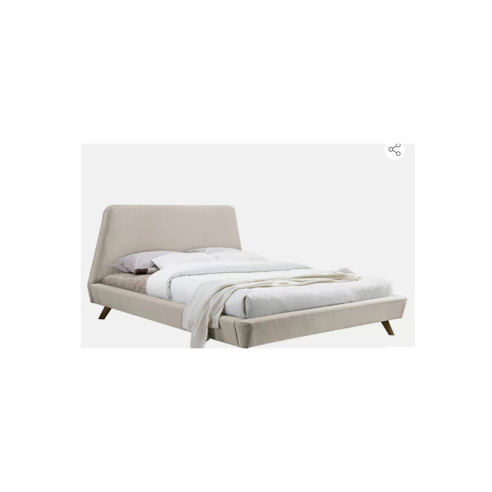 Raj Furniture Arroyo Upholstered Platform Queen And King Size Bed 0 x 70 Cm, Dark Grey FOS-FUAE-1411-1M
