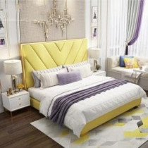 Raj Furniture Gilma Pvc Luxury Upholstered Bed Frame 0 x 140 Cm, Multicolor FOS-FUAE-1417-1M