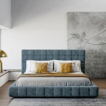 Raj Furniture Alto Square Upholstered Bed Frame 45 x 50 x 100 Cm, Multicolor FOS-FUAE-1438-1M