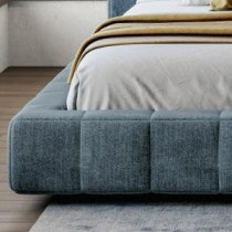 Raj Furniture Alto Square Upholstered Bed Frame 45 x 50 x 100 Cm, Multicolor FOS-FUAE-1438-1M