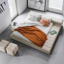 Raj Furniture Peninsola Square Upholstered Bed Frame 45 x 50 x 100 Cm, Multicolor FOS-FUAE-1446-1M