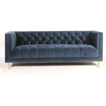 Raj Furniture Opulent Italian Elegance Luxurious White Velvet 3-Seater Sectional Sofa, Dark Grey