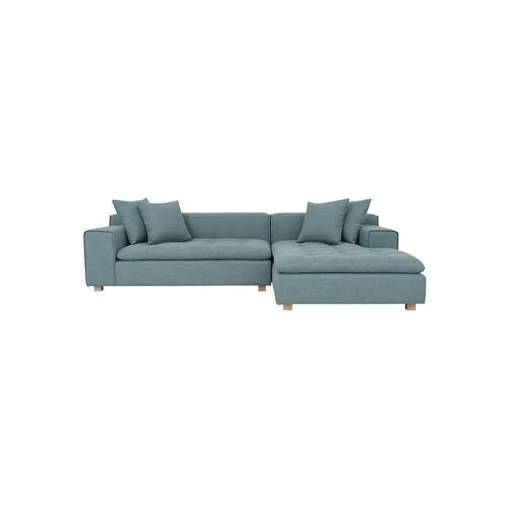 Ripple Furniture Living Room Sectional Couch Sofa Set (Turquoise)